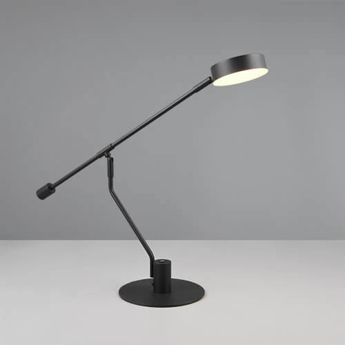 Lampe de bureau LED Manduro noir Trio 4017807615999