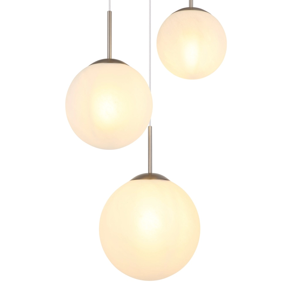 Lampe pendante de conception Kop cartouche nickel à 3 lumières Globo 9007371513994