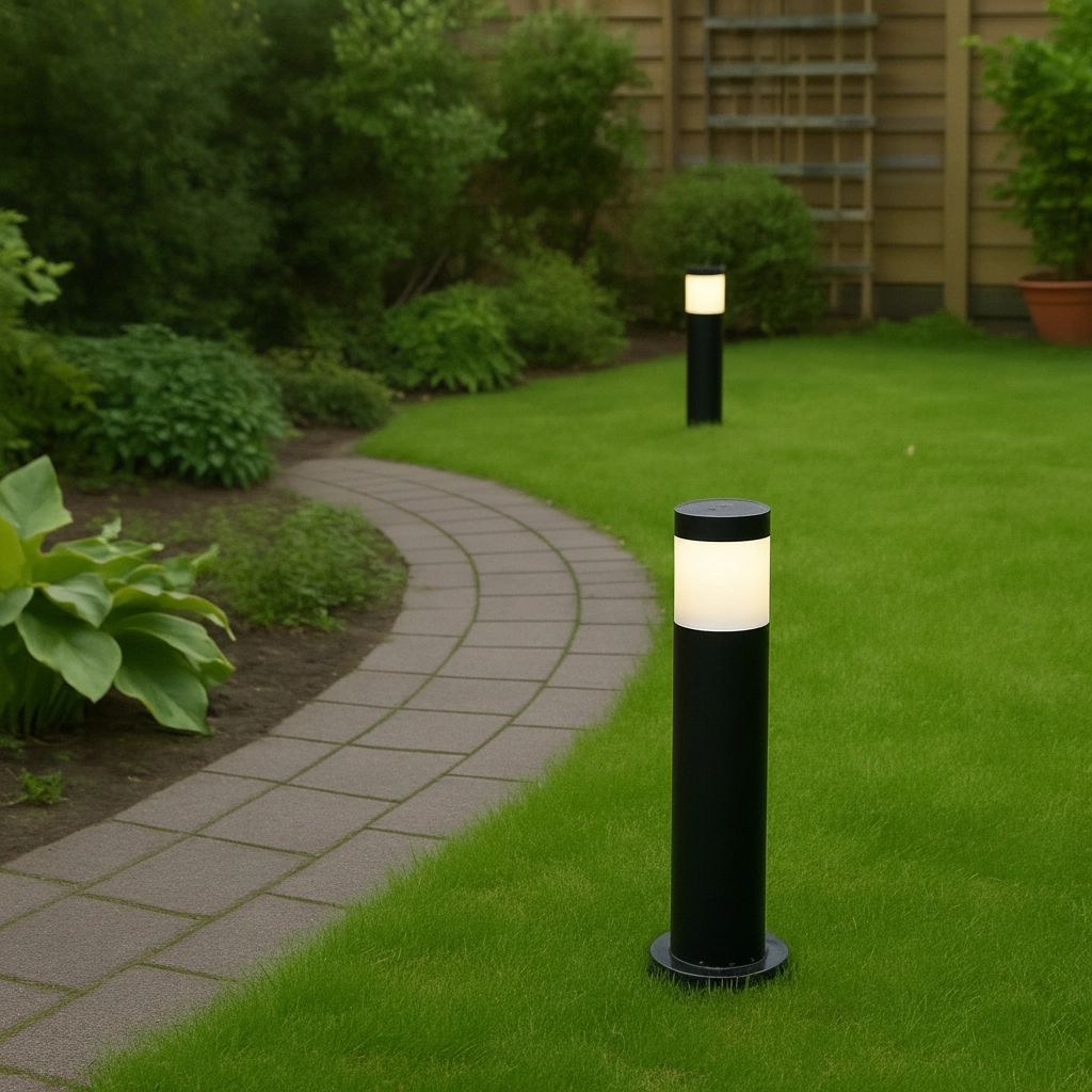 Lampe d'extérieur sur pied noire Manila 45 cm - noir
