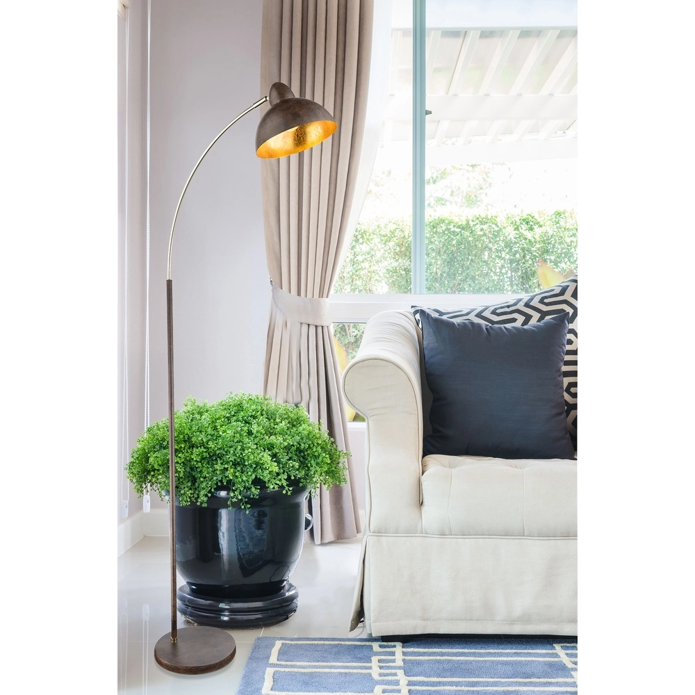 Lampe de pied Anita brun rouille Globo 9007371360383