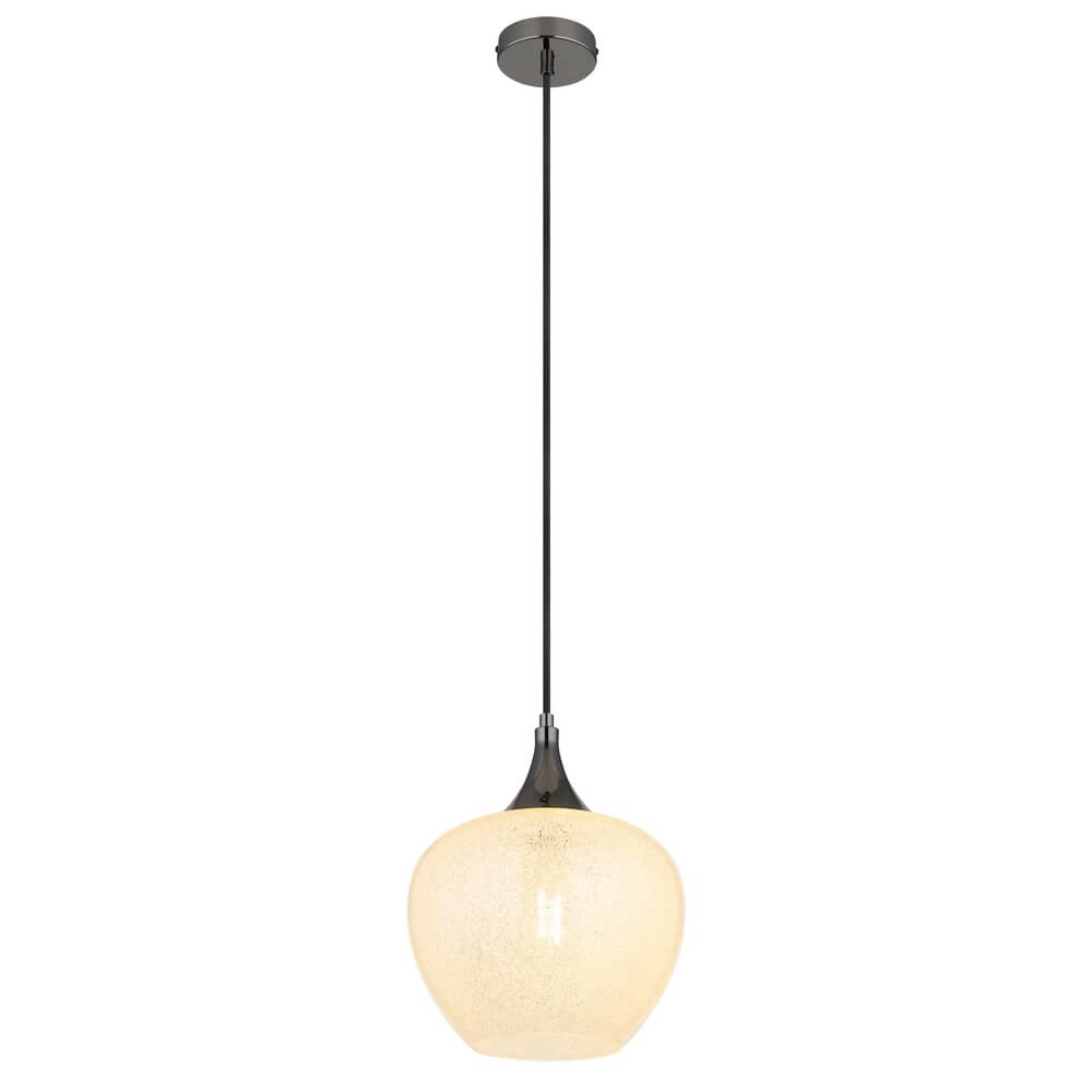 Suspension anthracite Maxy avec verre blanc Ø 24cm Suspension anthracite Maxy avec verre blanc Ø 24cm