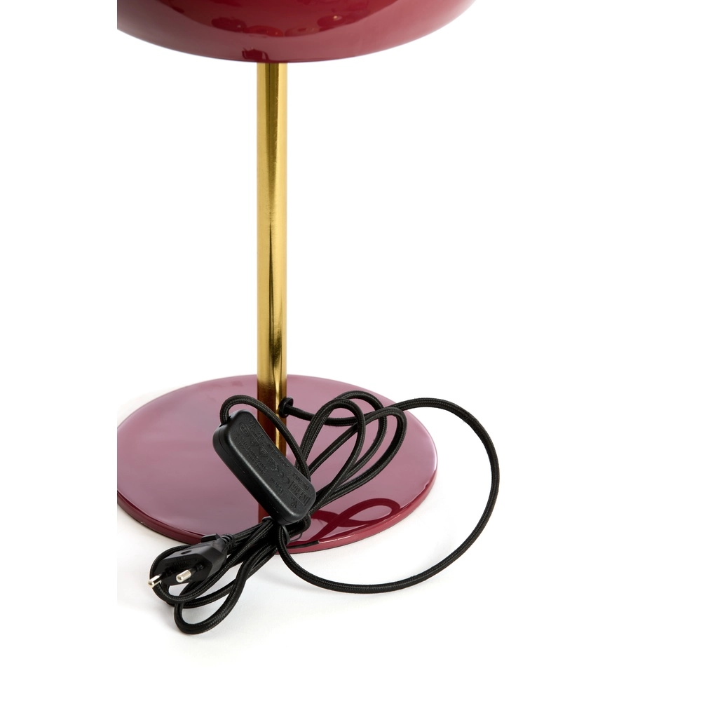 Lampe de table Surin Ø 23cm - bordeaux brillant avec or Light & Living 8717807743444