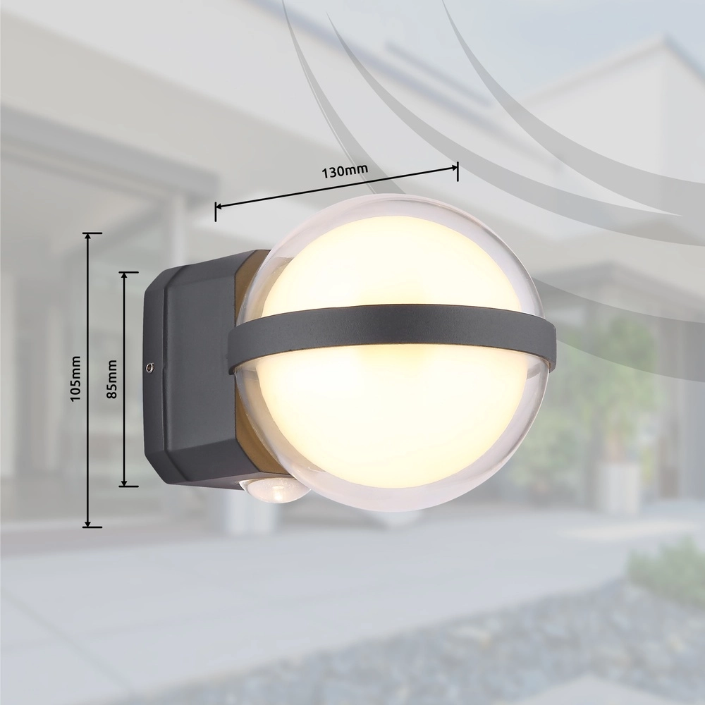 Lampe murale de conception Illi anthracite Globo 9007371445936