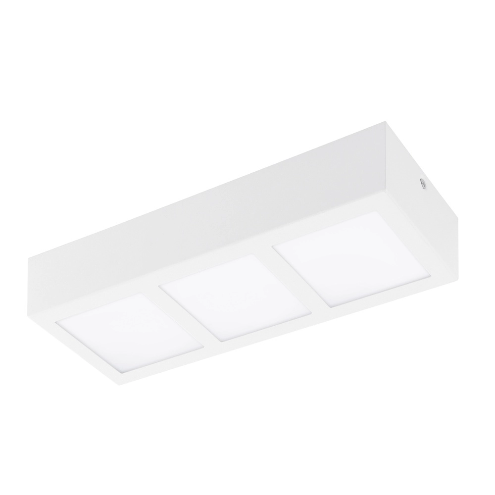 Lampe de plafond moderne Colegio Blanc rectangulaire