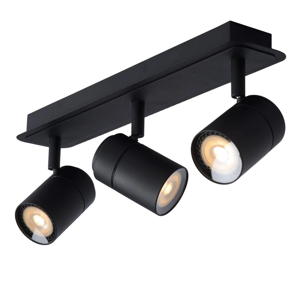 Projecteur de plafond Lennert Noir à 3 lumières Lucide 5411212262691