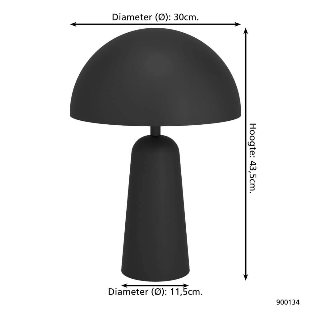 Lampe de table noire Aranzola Eglo 9008606240012