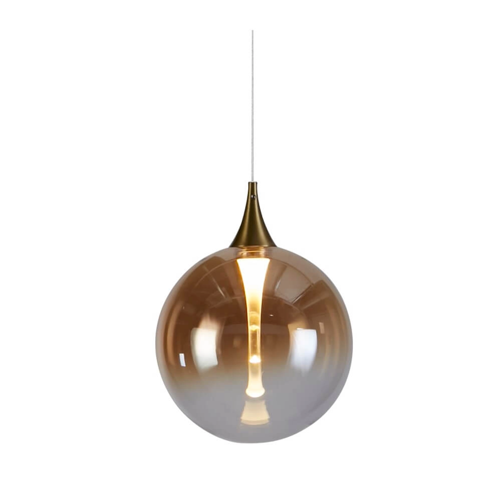 Suspension 1 lumière Alchemy Verre ambré
