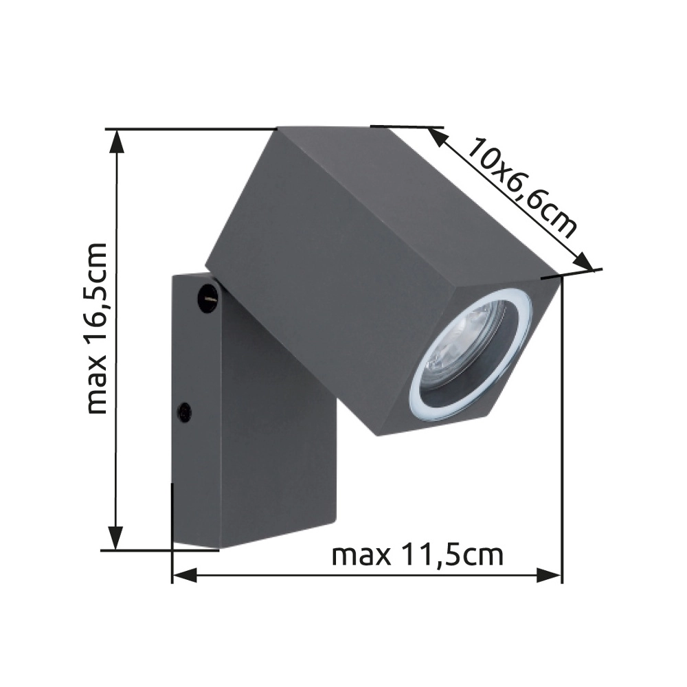Emplacement monté en surface Veronika Anthracite orientable Globo 9007371425068