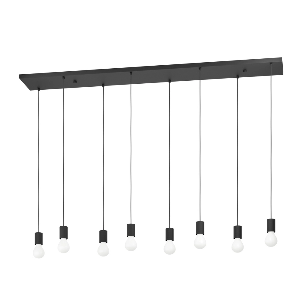 Pendentif à 8 lumières Nogalte Noir