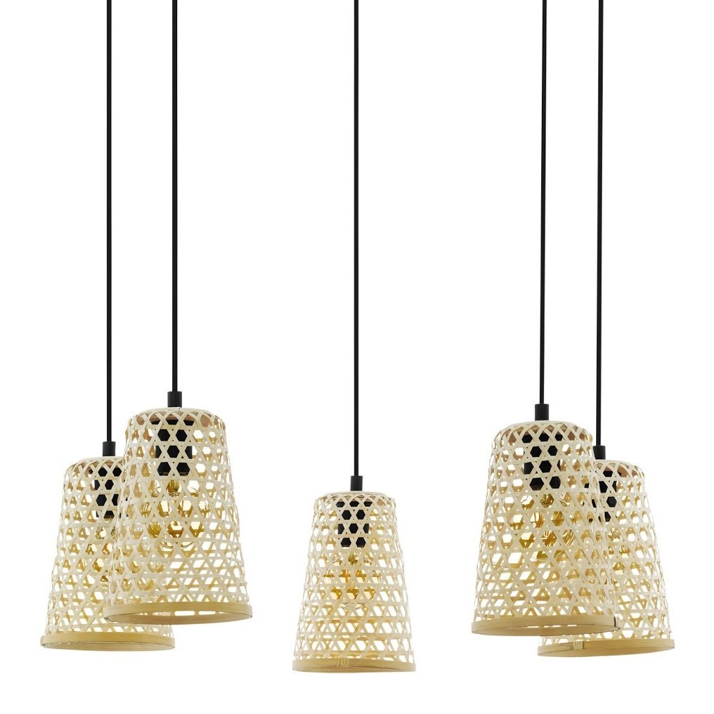 Lampe suspendue en bois Claverdon araignée Eglo 9002759432553