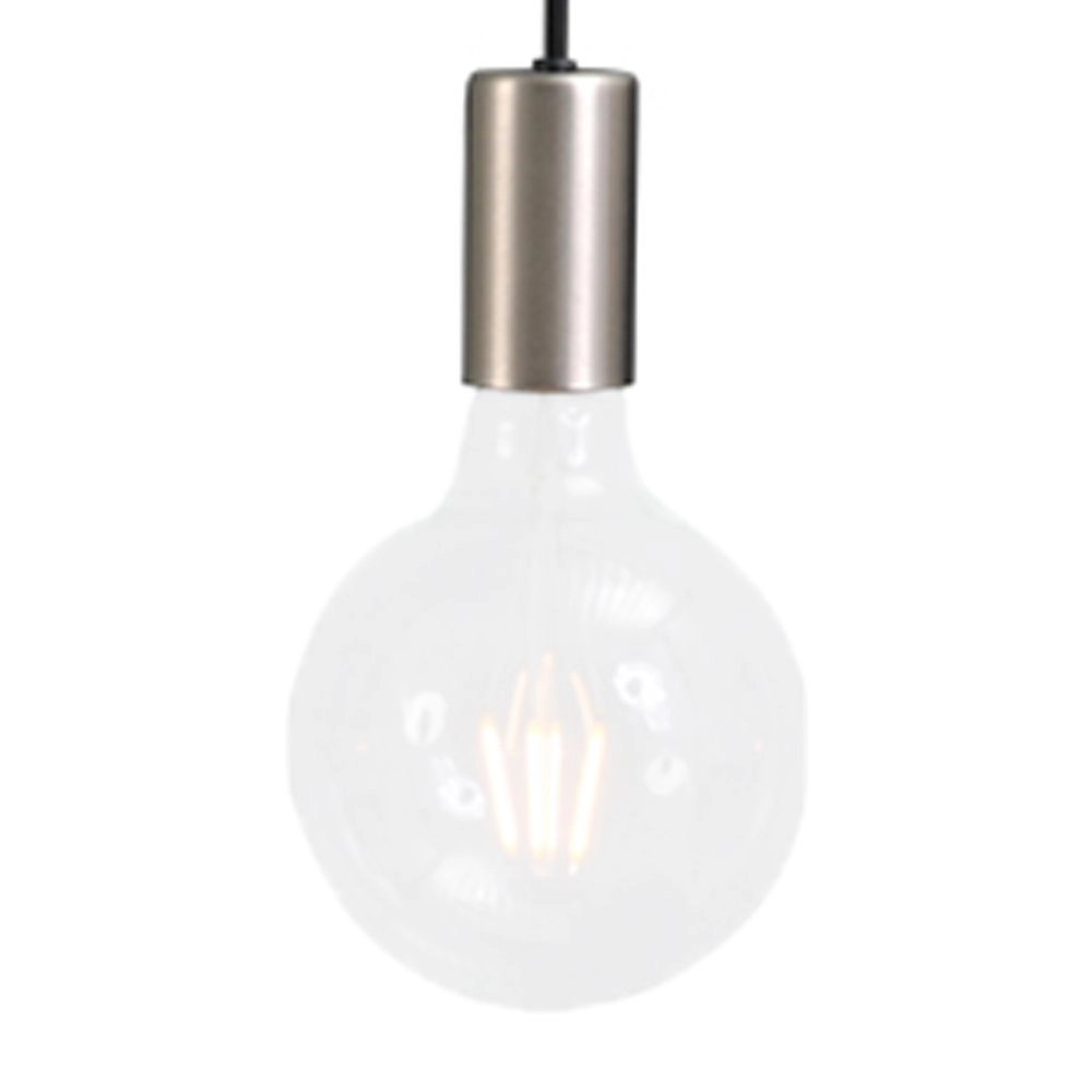 Lampe à suspension Concepto pendentif noir avec gris métallisé