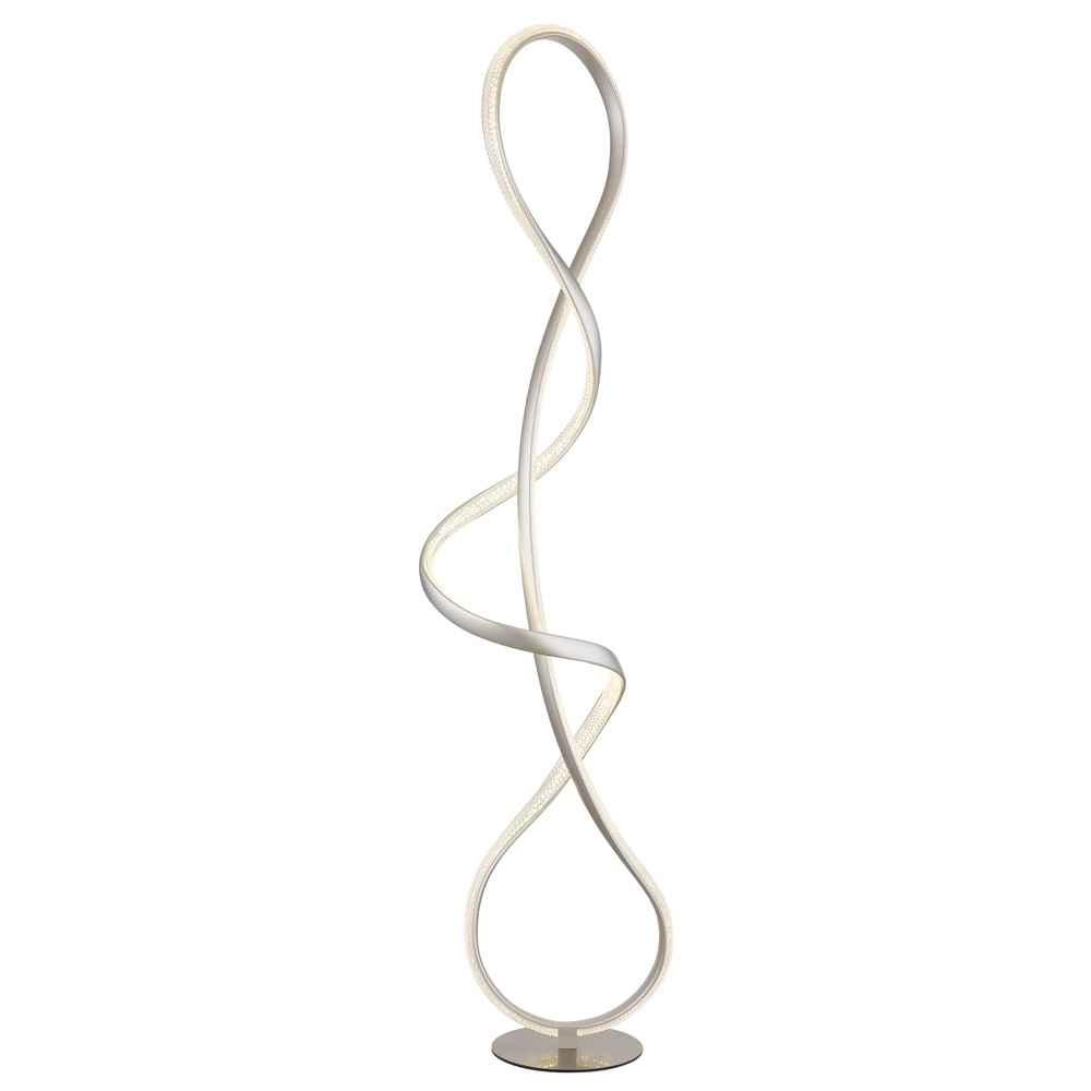 Lampe de pied en nickel Swirl Modernité