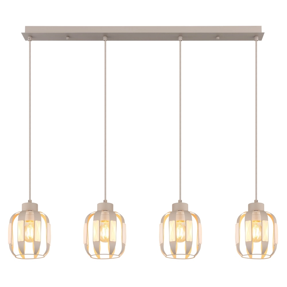Lampe pendante de salle à manger Arlen Marron sable à 4 tons clairs Globo 9007371580569