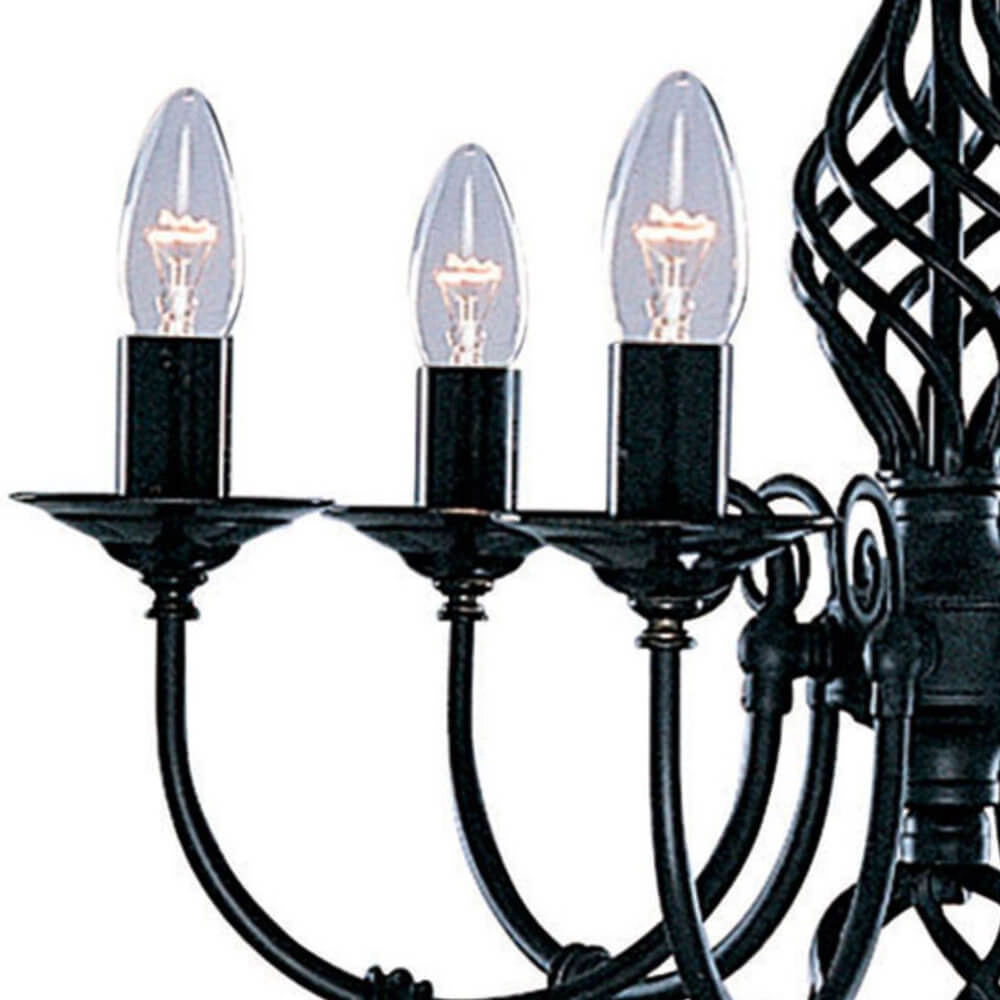 Lustre noir Zanzibar Searchlight 5013874151360