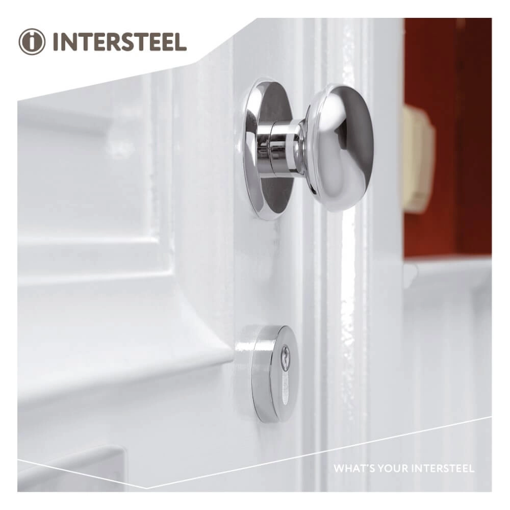 Poignée de porte avant classique Castor chrome Ø 8cm Intersteel 8714186023273