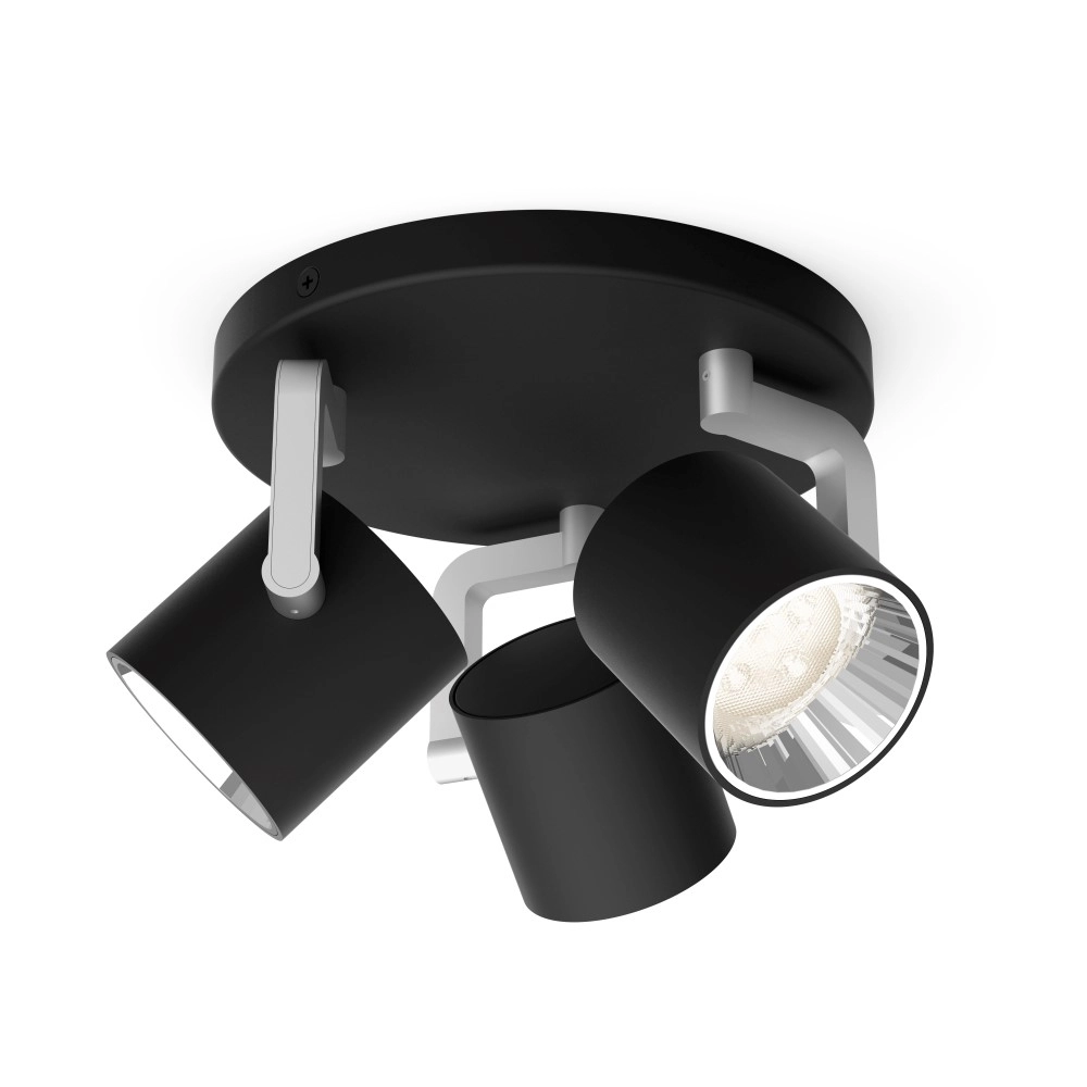 Spot Byrl 3 lumières noir