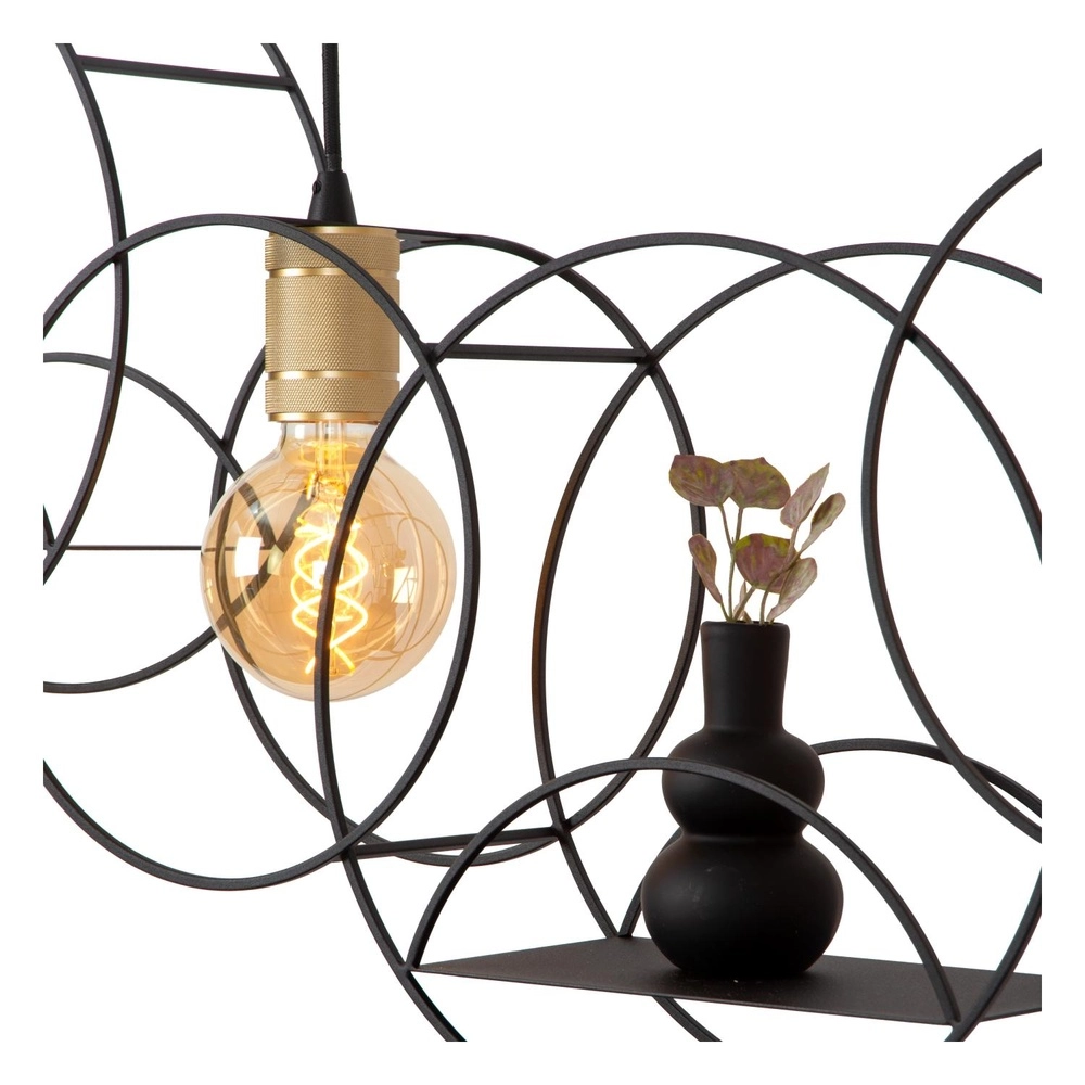 Lampe pendante unique Circle Noir à 3 lumières Lucide 5411212211910