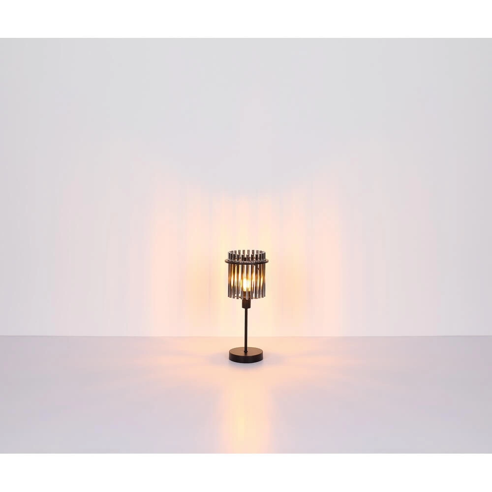 Suspension noire Gorley avec verre ambré Ø 40cm Globo 9007371465996