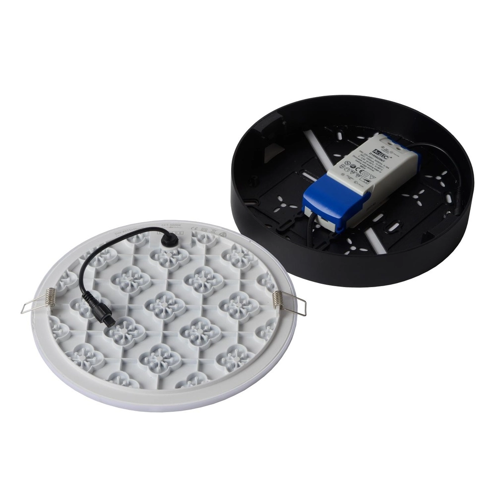 Éclairage de plafond Ceres-Led IP44 noir Ø 21,5 cm Lucide 5411212281128