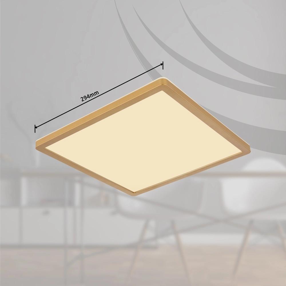 Éclairage de plafond Sapana carré 29,4 cm d’or Globo 9007371457427