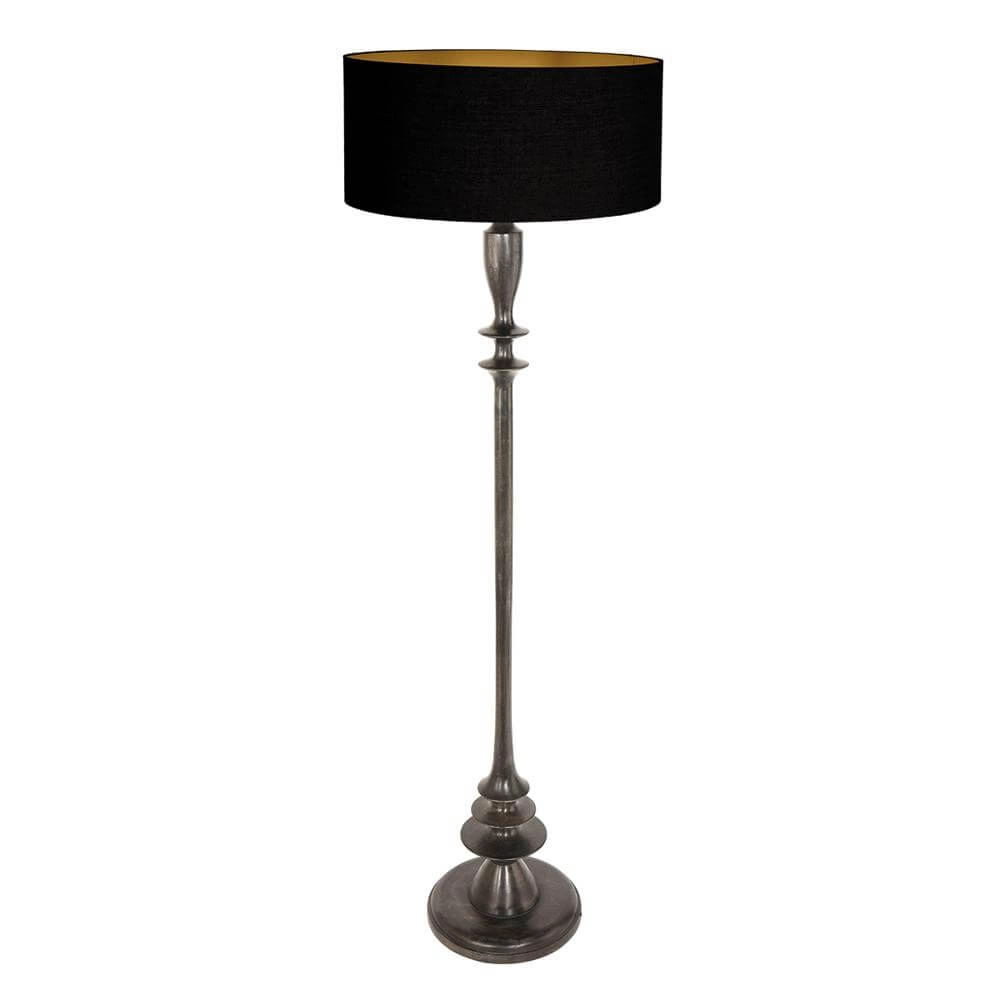 Lampe de table Bois avec capot noir