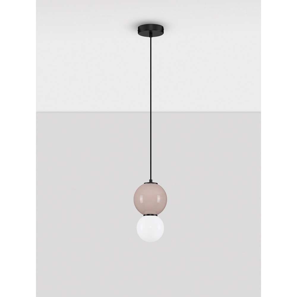 Suspension Noesis Ø 15cm brun moka avec blanc Lyora 5212017483713