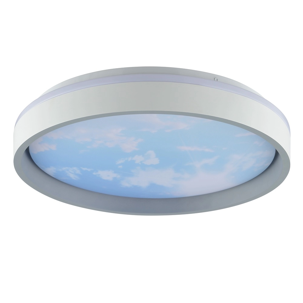 Éclairage de plafond Sky-Dream blanc avec gris Ø 39cm Brilliant 4004353473982