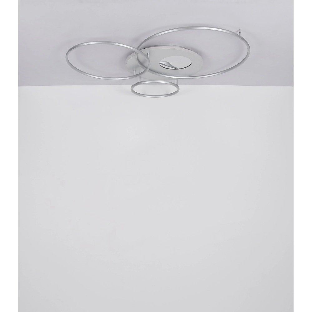 Lampe de plafond moderne Invertina Gris argenté 126 cm Globo 9007371468836
