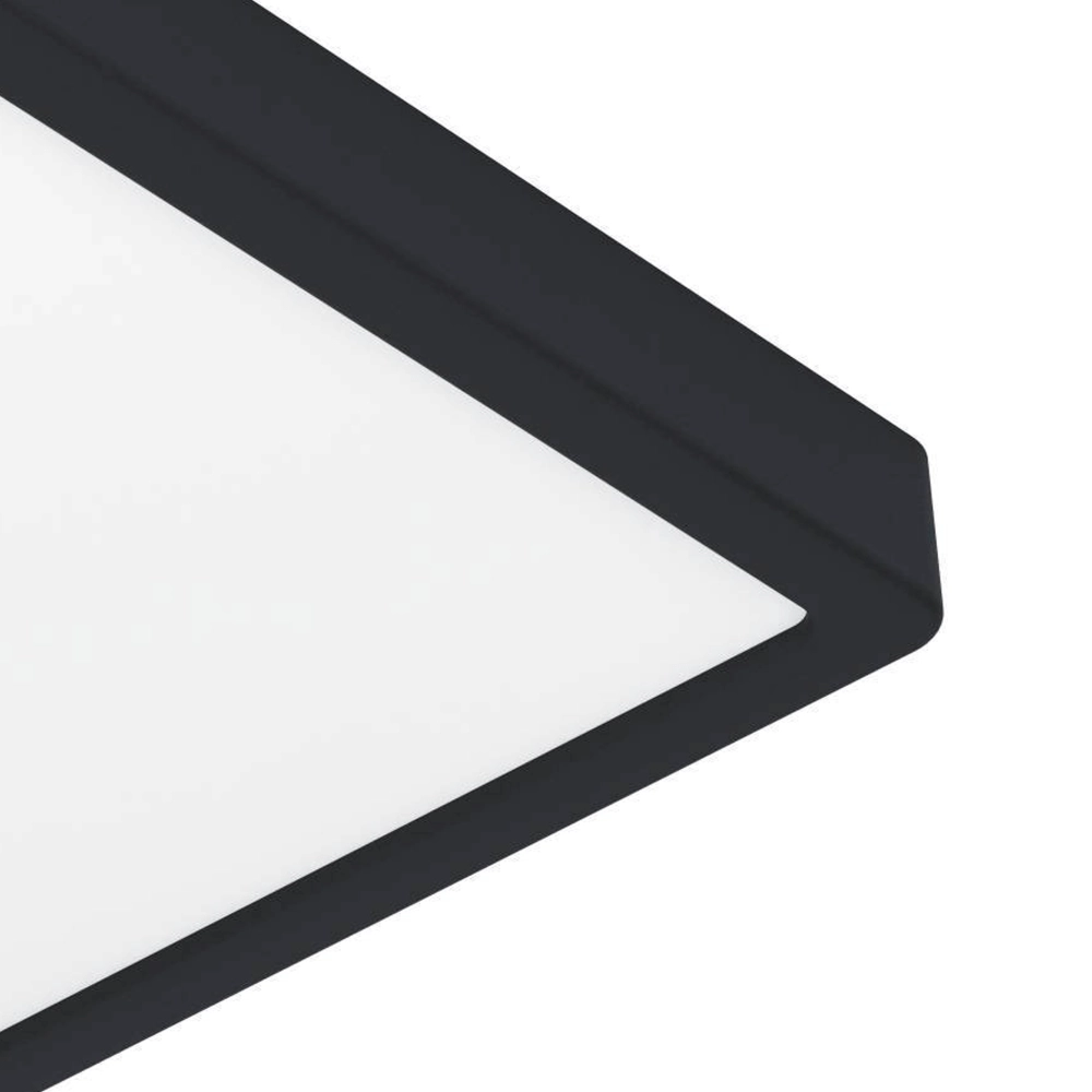 Plafonnier noir Fueva 5 28,5 sur 28,5 cm Eglo 9008606244881