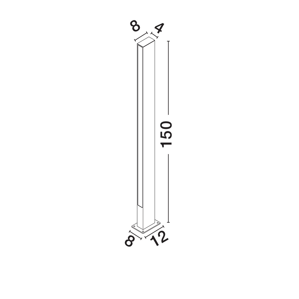 Lampe de jardin Stor Motif 150cm Lyora 5212017472496