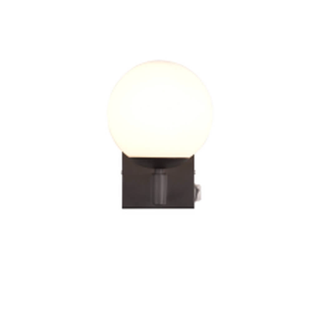 Applique murale Kula Luminaire noir avec verre blanc Trio 4017807585285