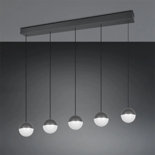 Lampe suspendue à 5 lumières Senta anthracite Trio 4017807697872