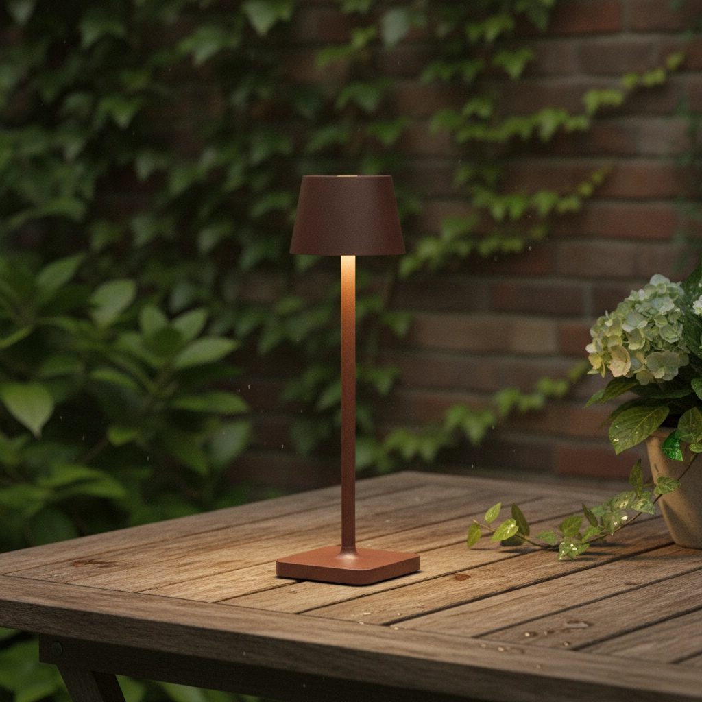 Lampe de table rechargeable Deck Brun rouille