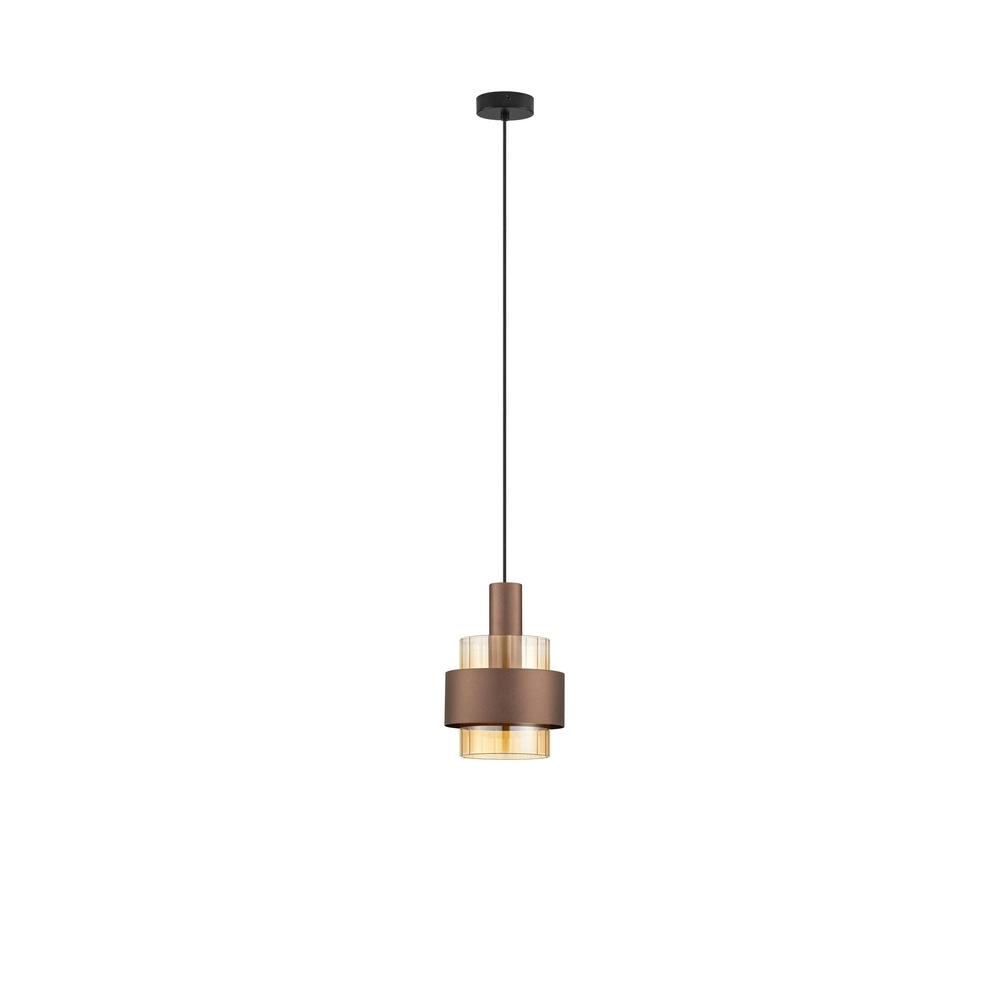 Lampe pendante moderne Serena brun café Ø 18,5cm Lyora 5212063501133
