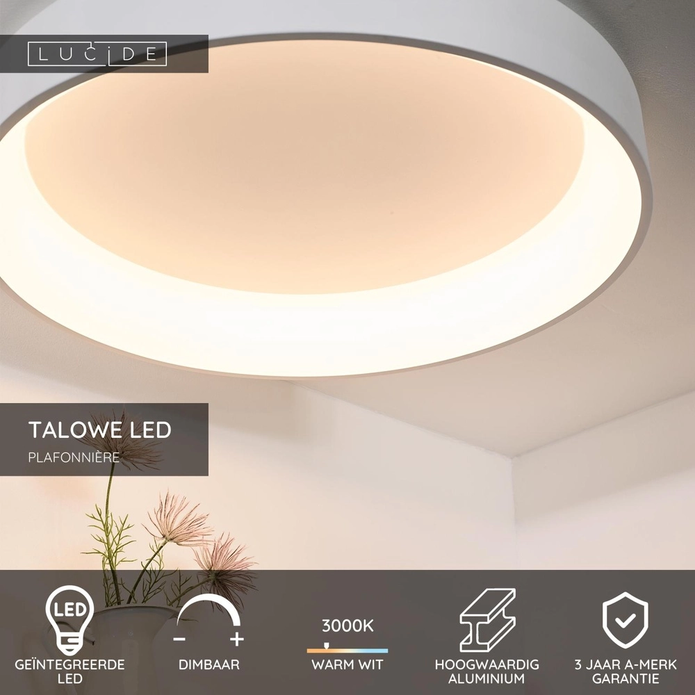 Éclairage de plafond Talowe Led Ø 80cm blanc Lucide 5411212460677