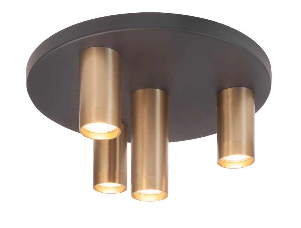 Plafonnier 4 lumières Perugia or mat