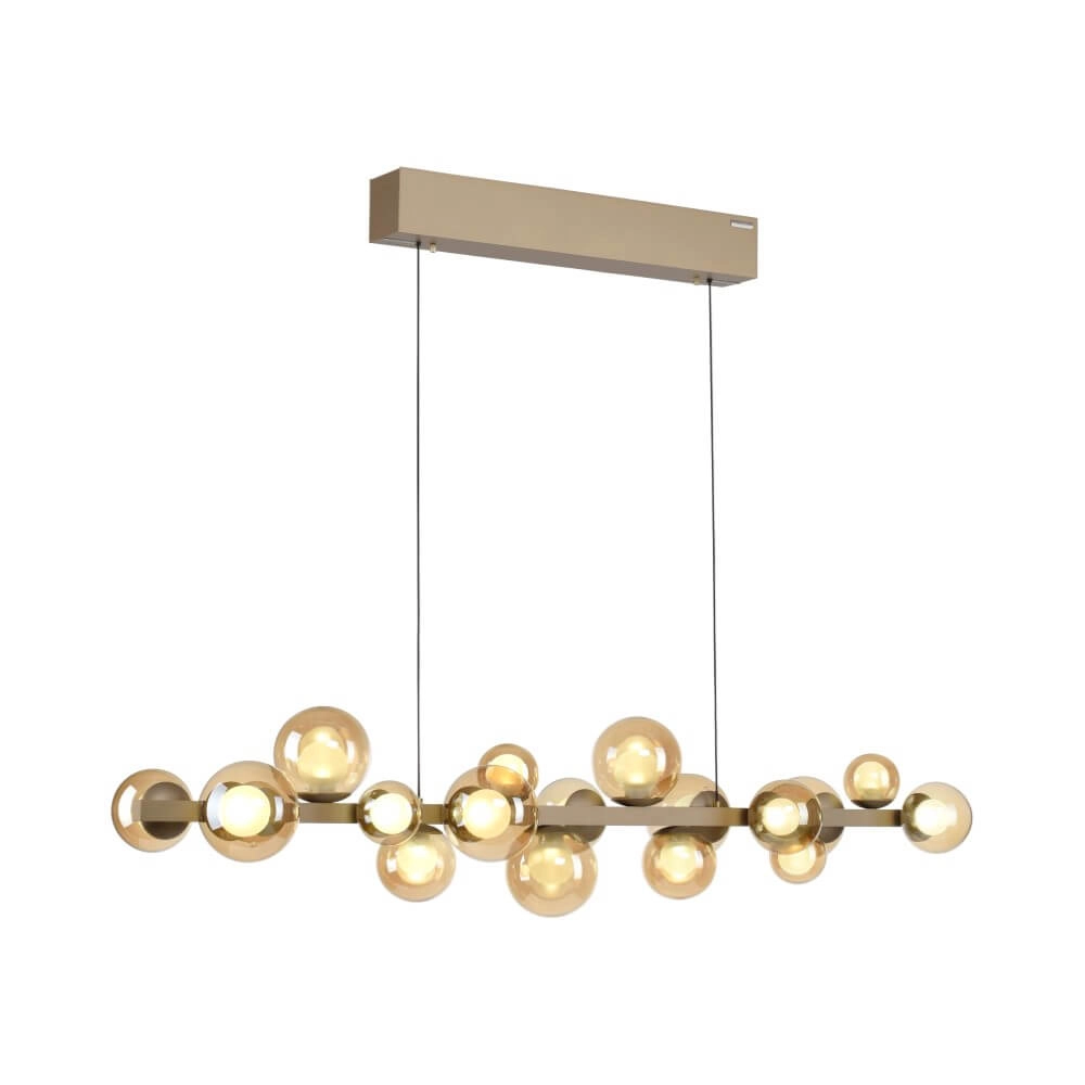 Lampe suspendue unique Pure E-Popup Bronze à 18 lumières Paul Neuhaus 4012248384428