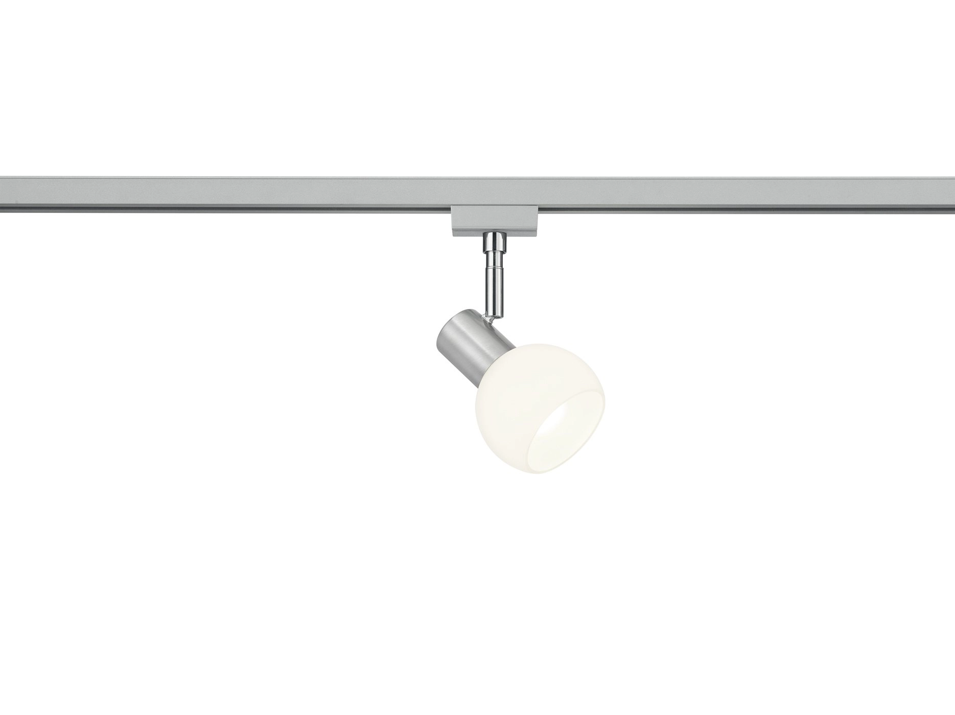 Spot rail 2 phases Duoline gris avec verre