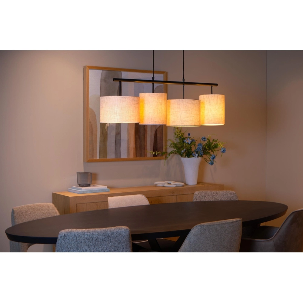 Lampe suspendue à 4 lumières Maya Crème Lucide 5411212452573