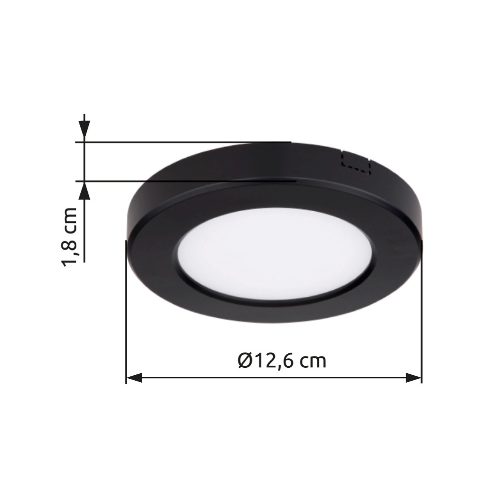 Conception de plafonds Lasse noir Ø 12,6cm Globo 9007371411023