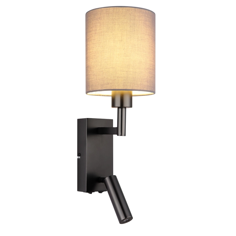 Lampe de chevet Zamora noir avec un bonnet Globo 9007371572892
