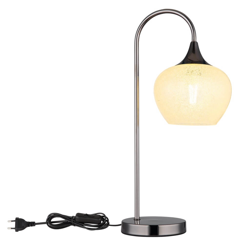 Lampe de table anthracite Maxy avec verre blanc simple Globo 9007371456185