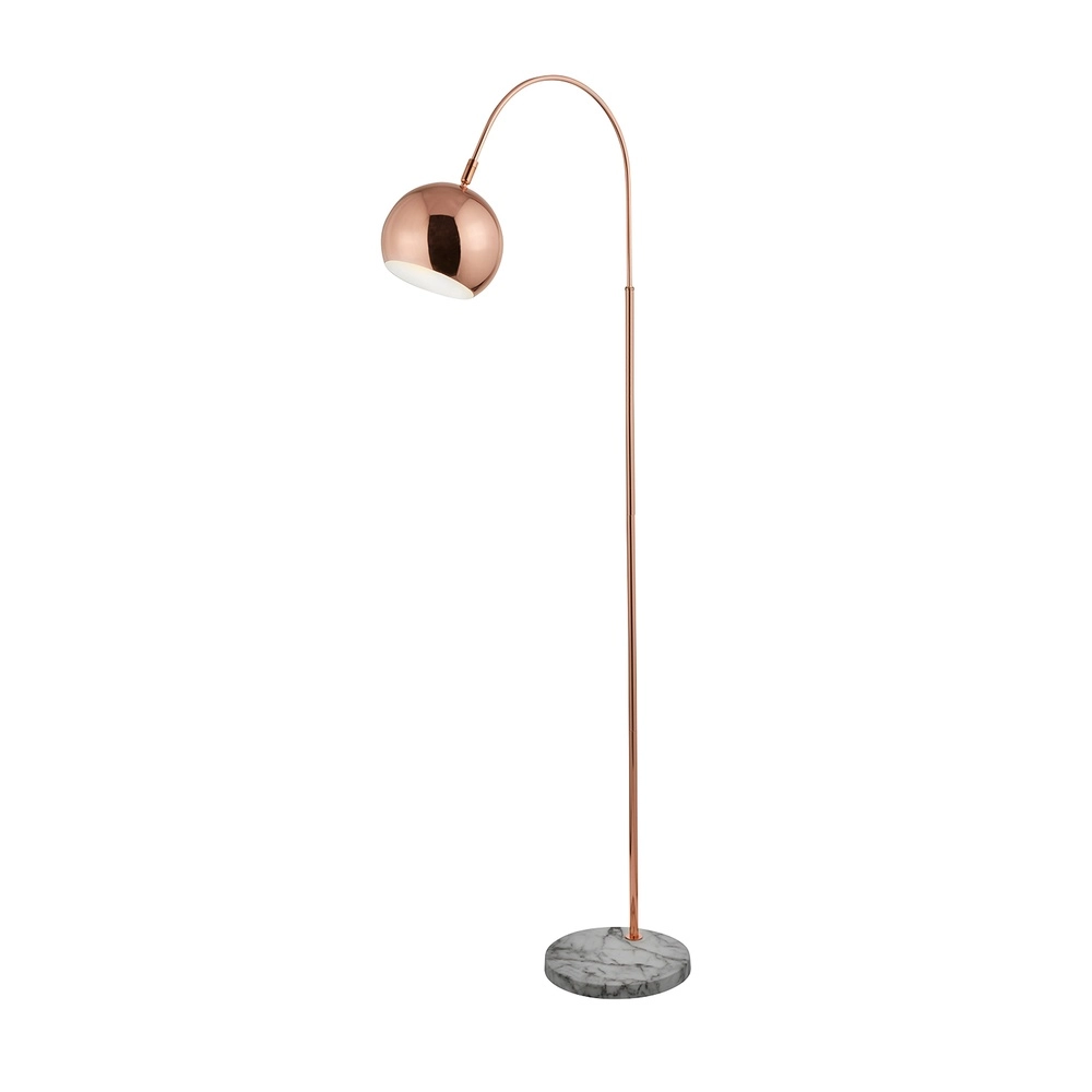 Lampe de pied Alana Cuivre avec base en marbre