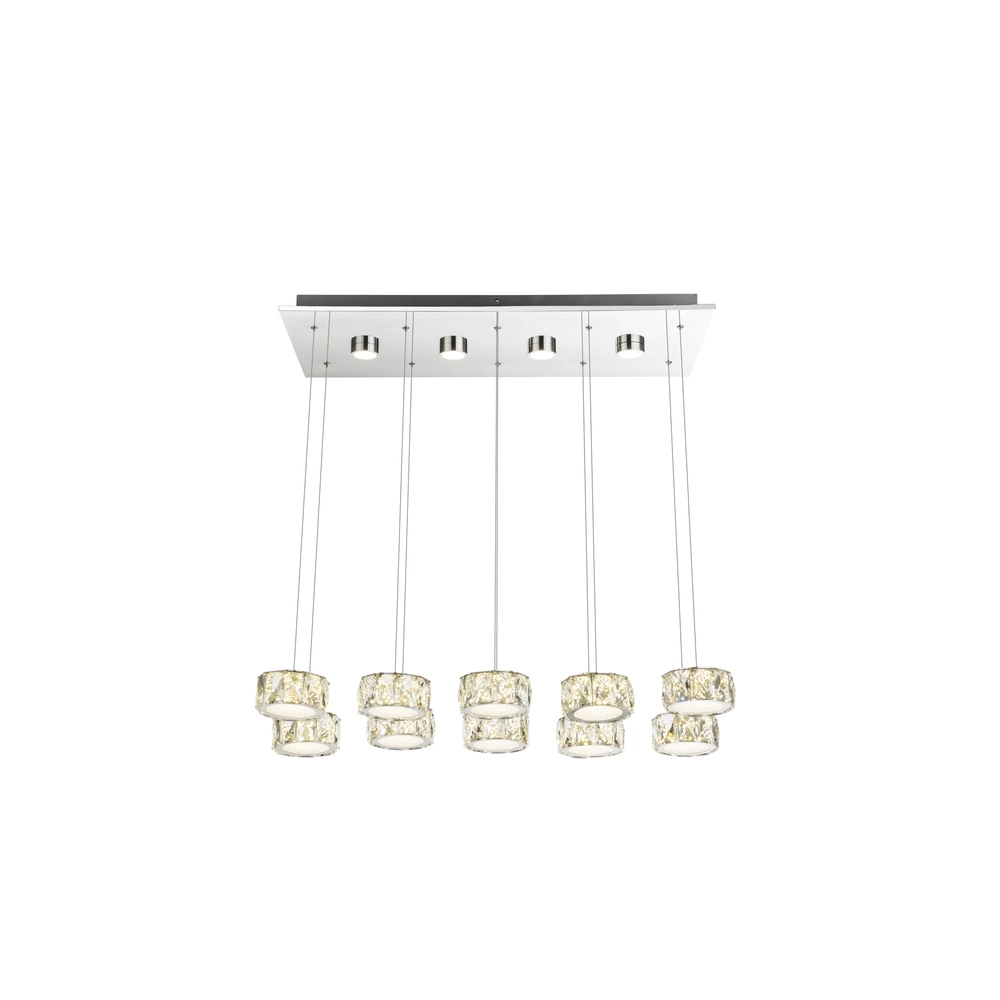 Lampe suspendue à 10 lampes Amur Chrome Globo 9007371345069