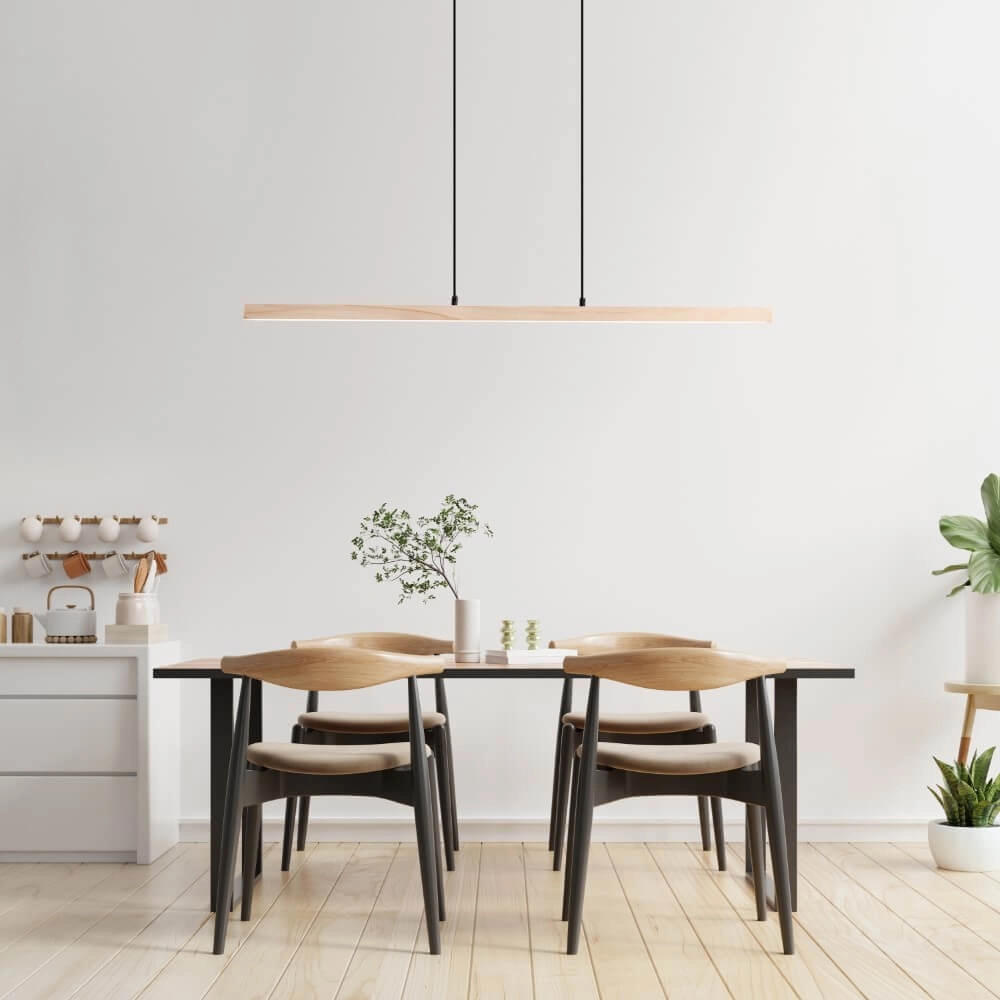 Lampe suspendue en bois Arion 150 cm Brilliant 4004353425806