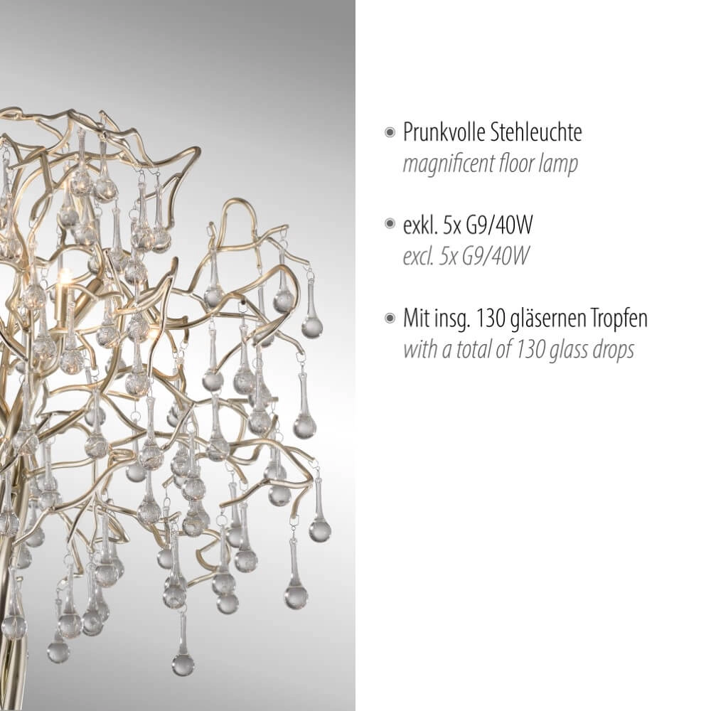Lustre sur pied Icicle métal Paul Neuhaus 4012248332948