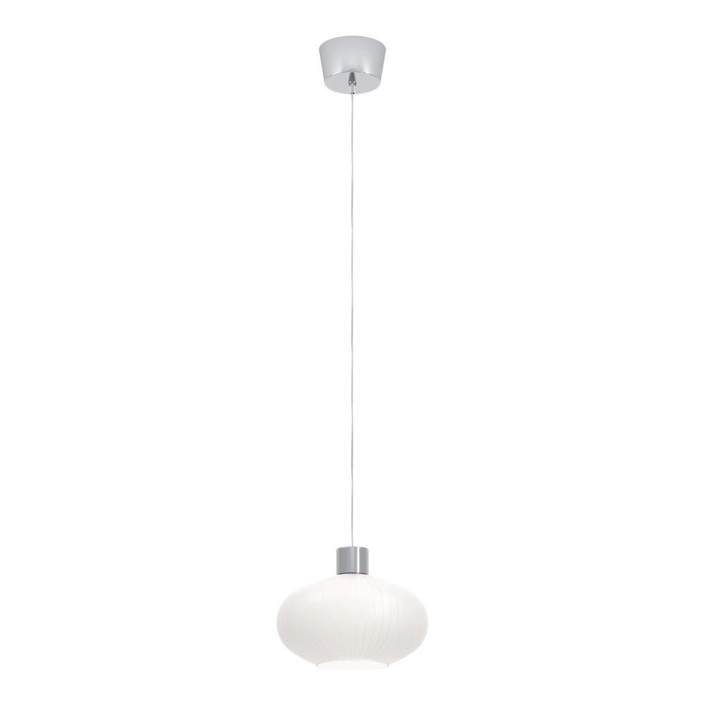 Lampe pendante de conception Dasmina chrome avec blanc Ø 25cm Eglo 9008606406340