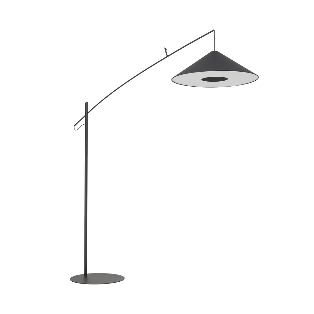 Lampe de pied Poise noir Ø 72cm Lyora 5903139117685