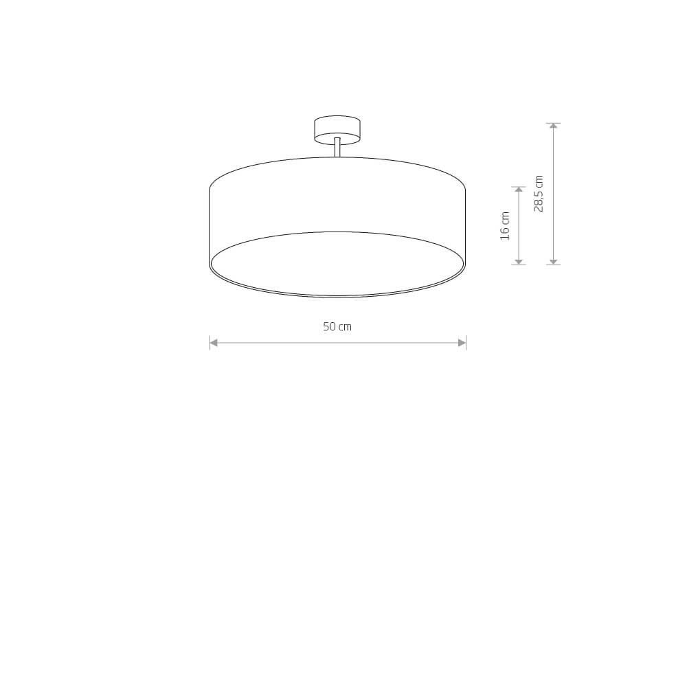 Plafonnier gris Violet Ø 50 cm Lyora 5903139796095