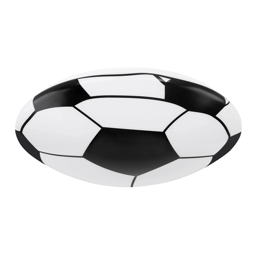 Lampe de plafond de la chambre des enfants Lemmi Football noir avec blanc